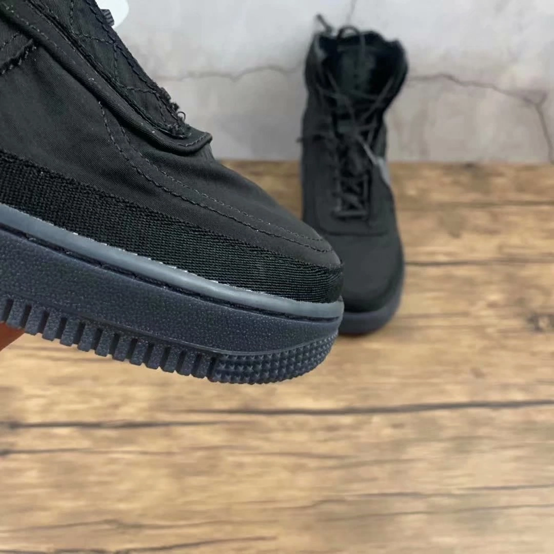 Air Force 1 Shell  Black Dark Grey BQ6096 001 Beach Walk