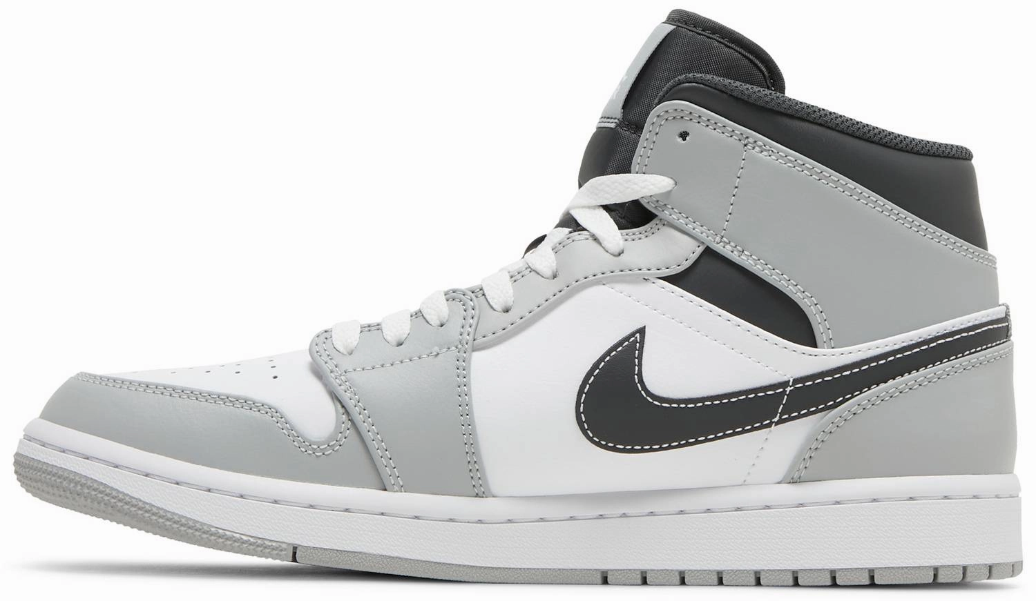 Nike Jordan 1 Mid Light Smoke Grey Anthracite Endurance Style.