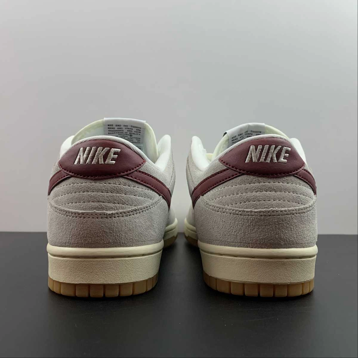 Breathable Inner Lining Quick Steps SB Dunk Low Beige Wine Red HC0808-100