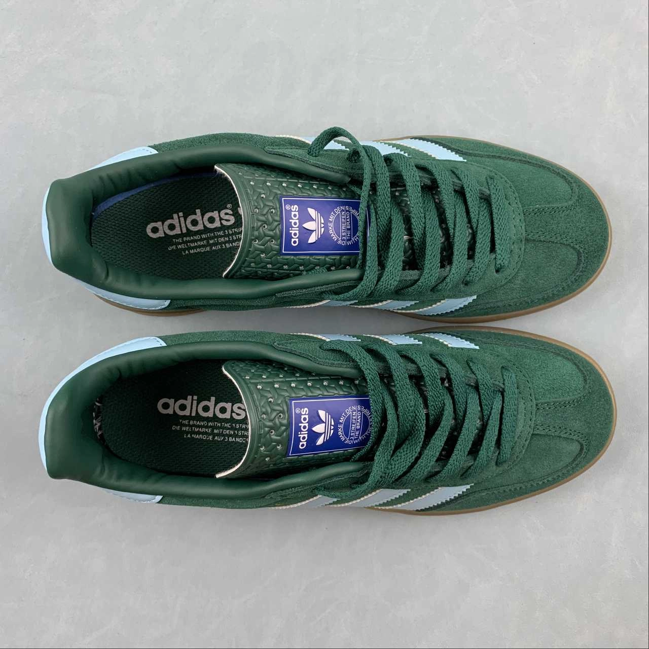 Adidas Gazelle Indoor Collegiate Green Hazy Sky Victory Gold IG9979 Long Walks Dirt Hike