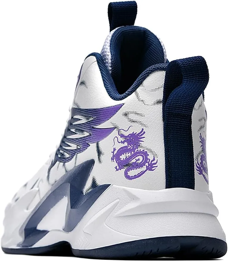 YAXE Unisex High Top Basketball Shoes Lightweight Comfortable Non Slip Fashion Running Sneakers