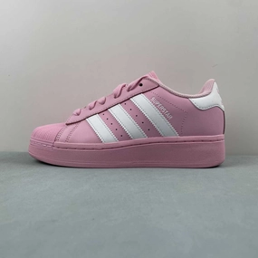 Adidas Superstar XLG Pink White Pink ID5733 running with a reflector