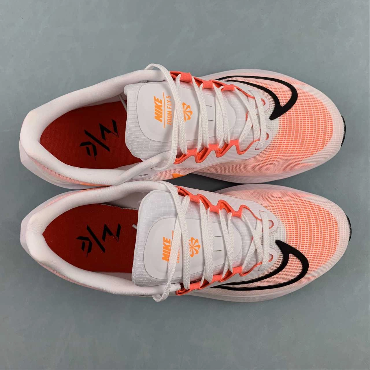 Zoom Fly 5 White Bright Crimson Light Orewood Brown Obsidian DM8968-100 Comfort Liner Durable Material
