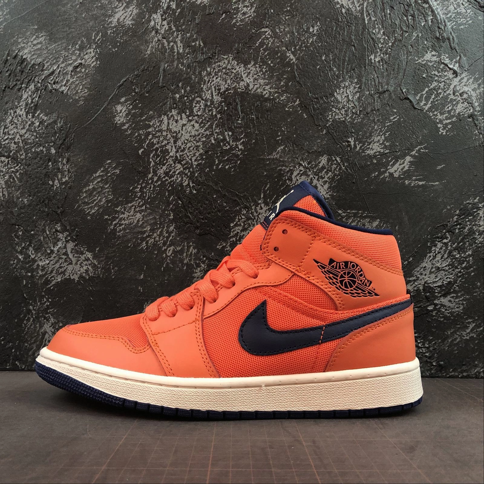 Seamless Upper Design Sneaker Trends Air Jordan 1 Mid Turf Orange Blue Boid CD7240-804