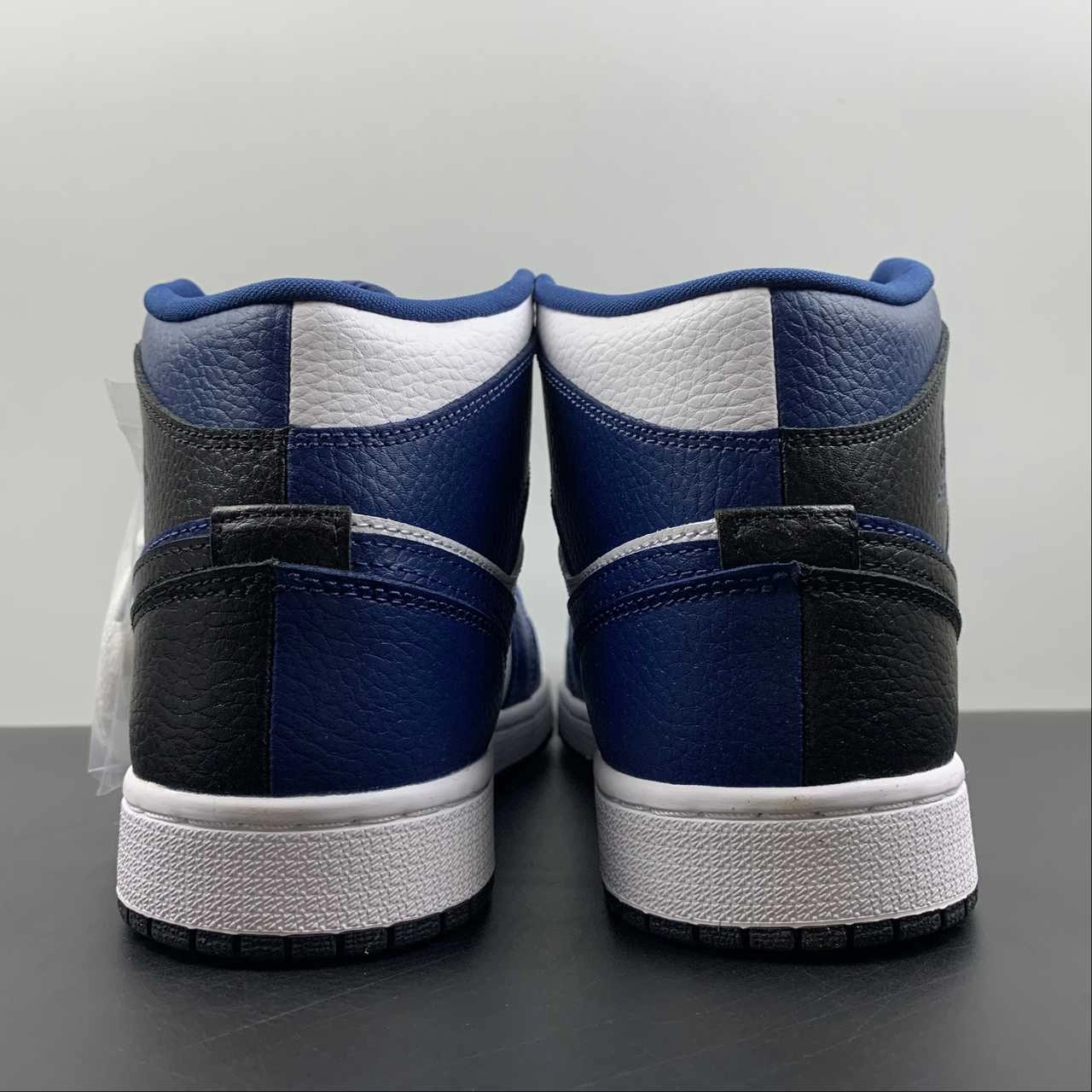 Air Jordan 1 Mid Split French Blue Black White DR0501-401 Flex Zones Engineering High Traction
