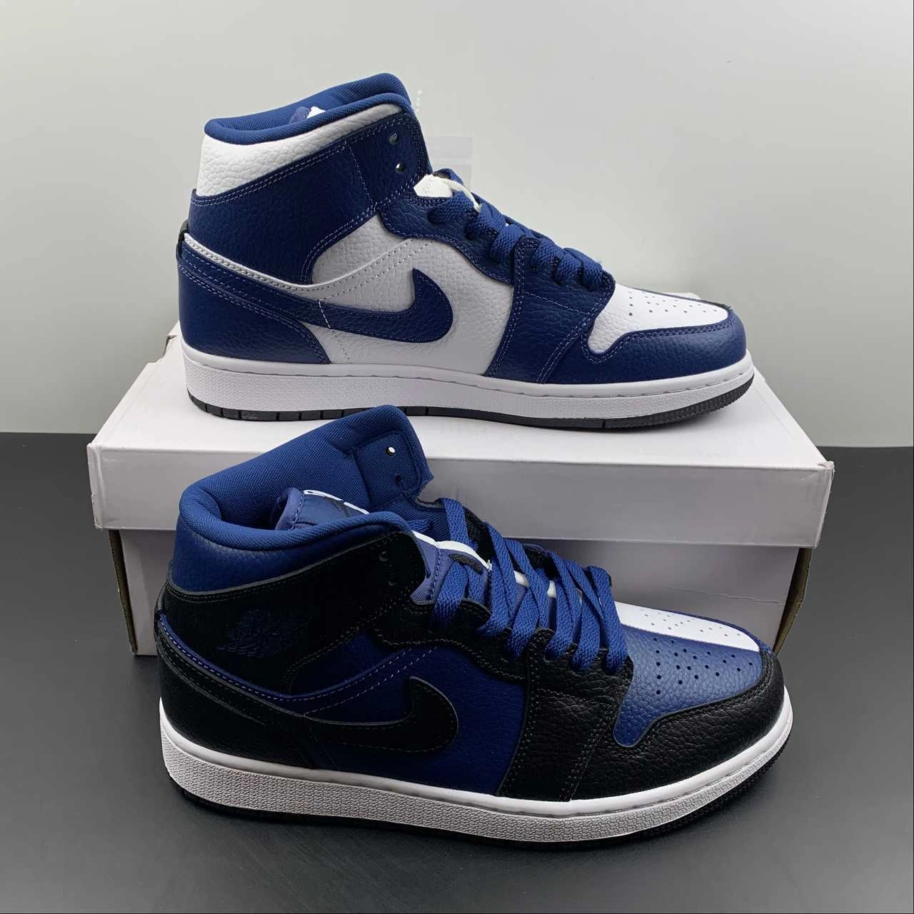 EVAOutsole Air Jordan 1 Mid Split French Blue Black White DR0501-401