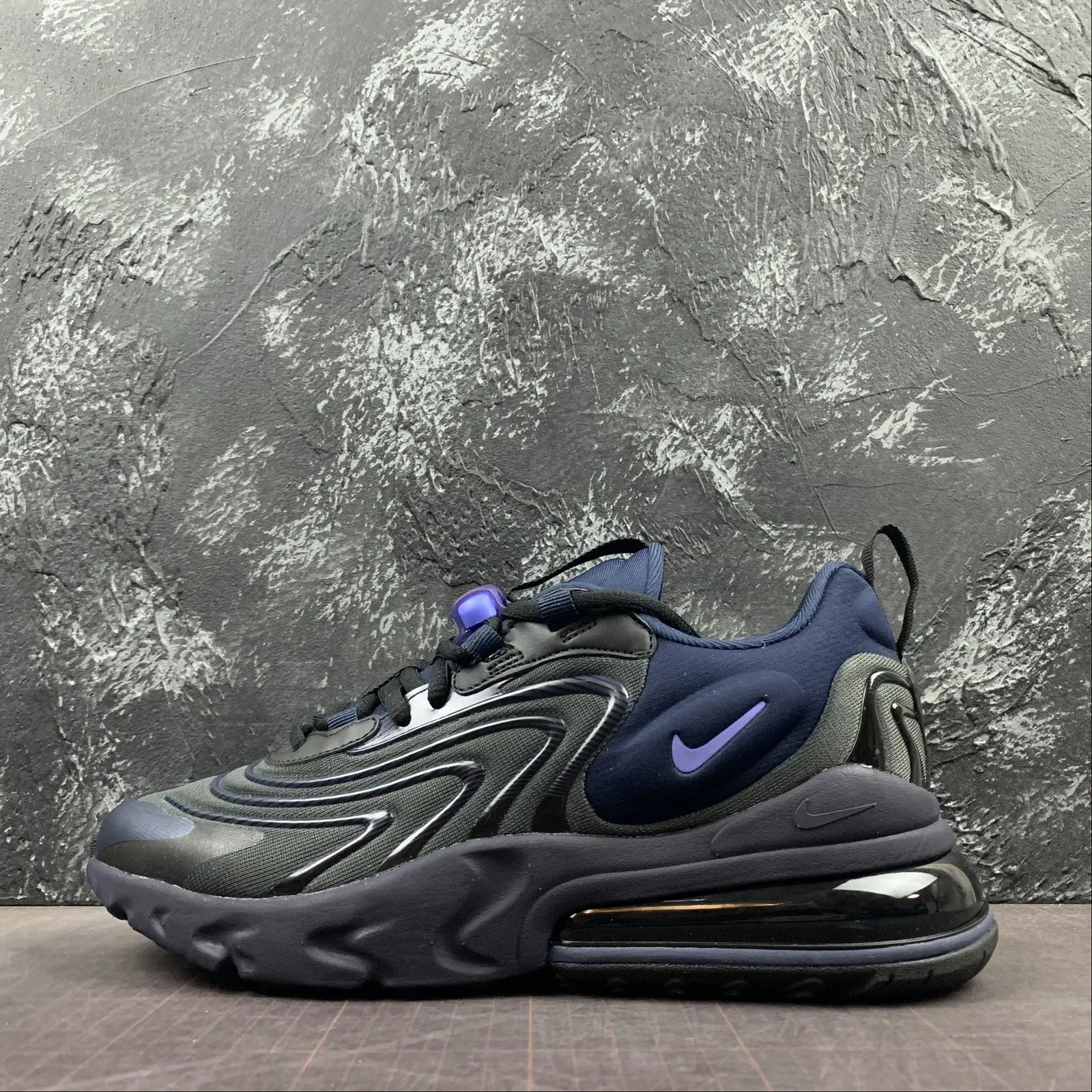 Air Max 270 React ENG Black Sapphire Obsidian CD0113-001 functional running shoes