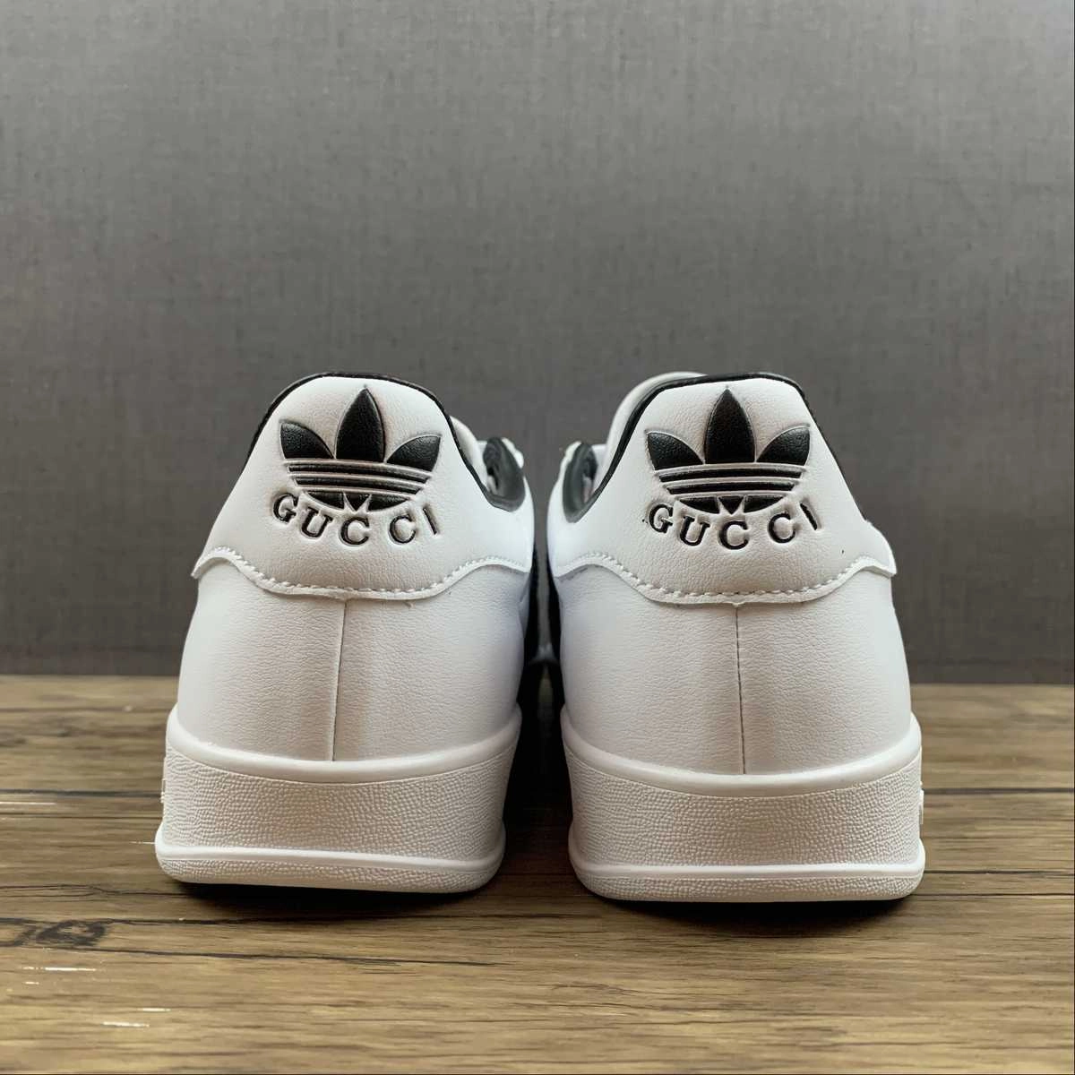 Comfortable Shoes shock - dispersing Adidas x Gucci Gazelle White Black