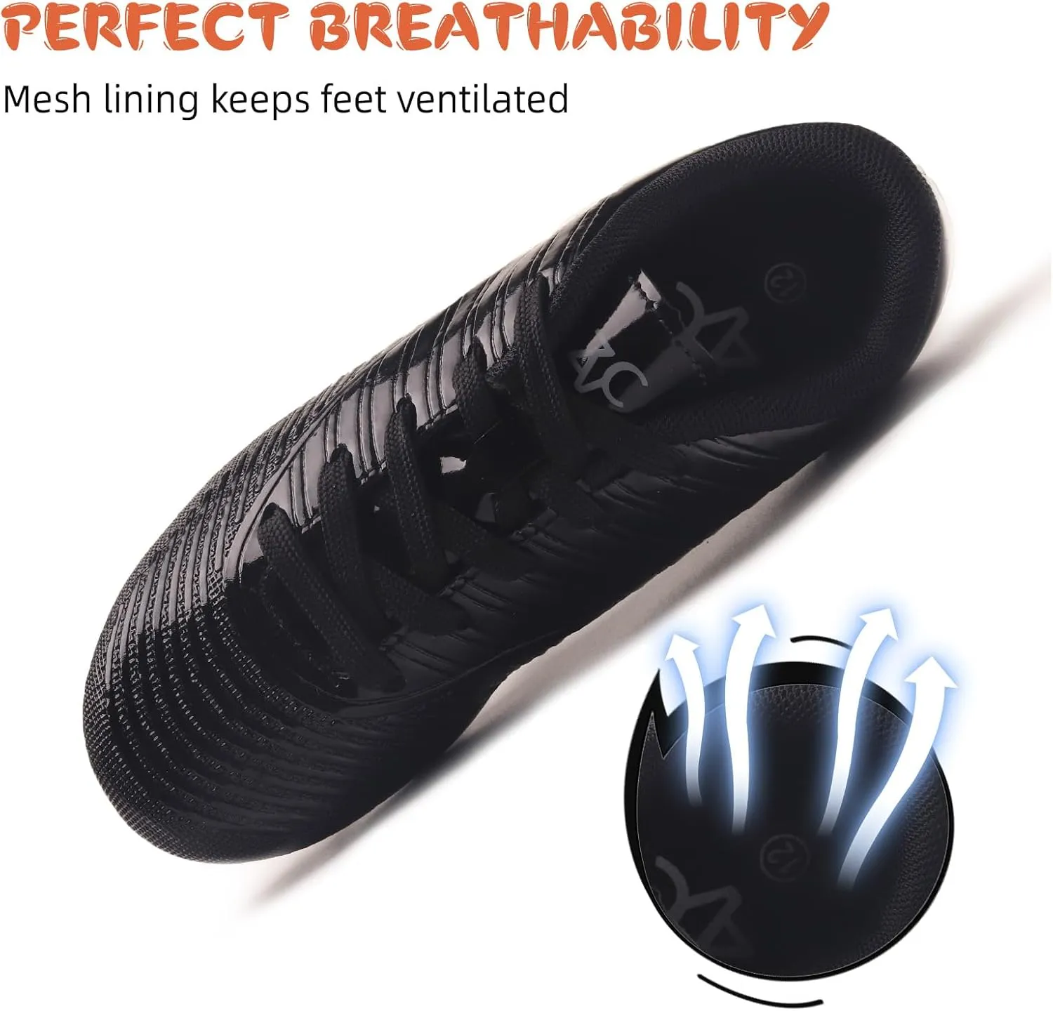 ZVC Kids Soccer Cleats Boys Girls Soccer Shoes Outdoor Firm Ground Youth Football Cleats (Little Kid/Big Kid)