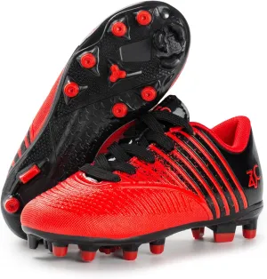 ZVC Kids Soccer Cleats Boys Girls Soccer Shoes Outdoor Firm Ground Youth Football Cleats (Little Kid/Big Kid)