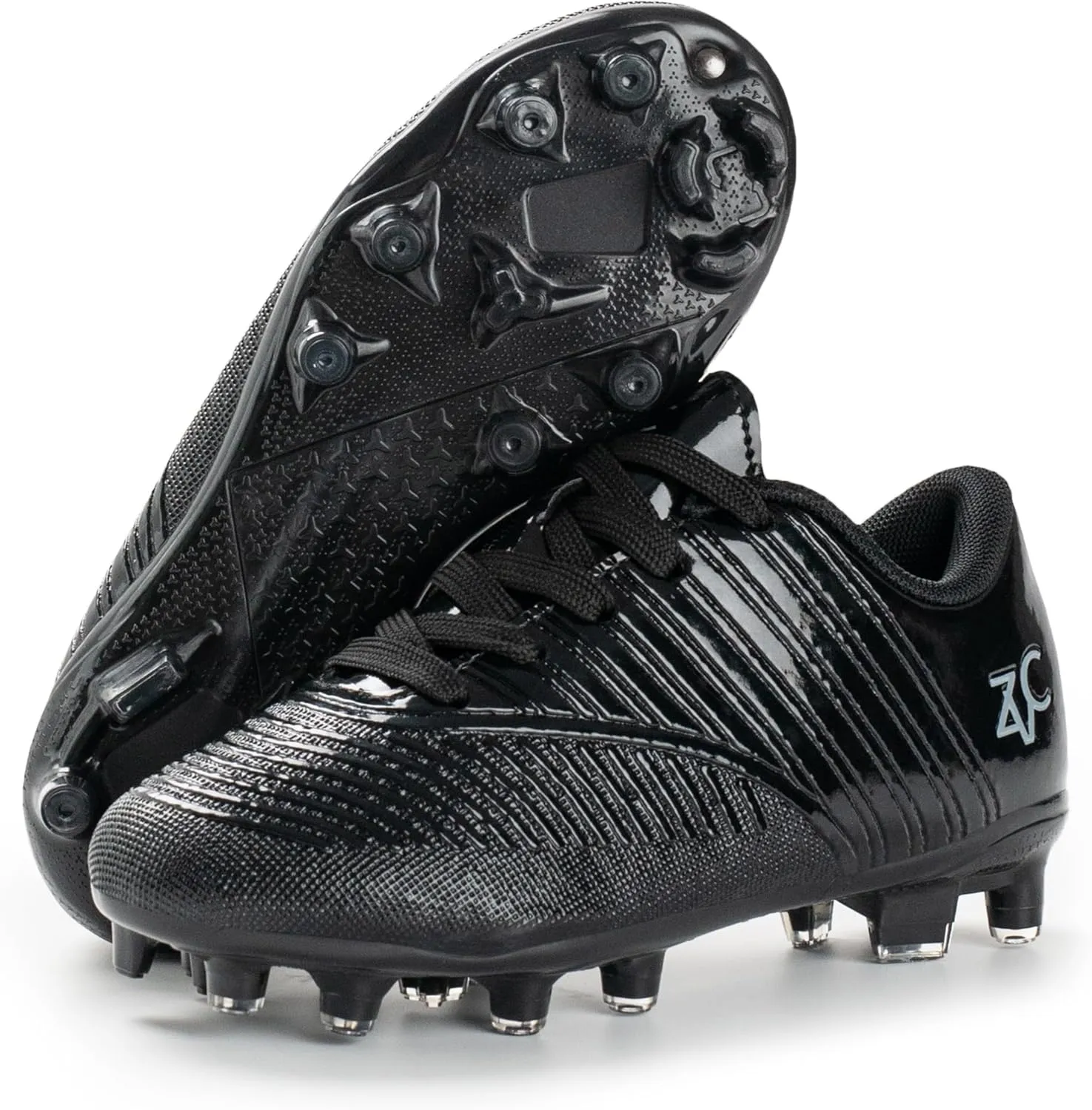 ZVC Kids Soccer Cleats Boys Girls Soccer Shoes Outdoor Firm Ground Youth Football Cleats (Little Kid/Big Kid)
